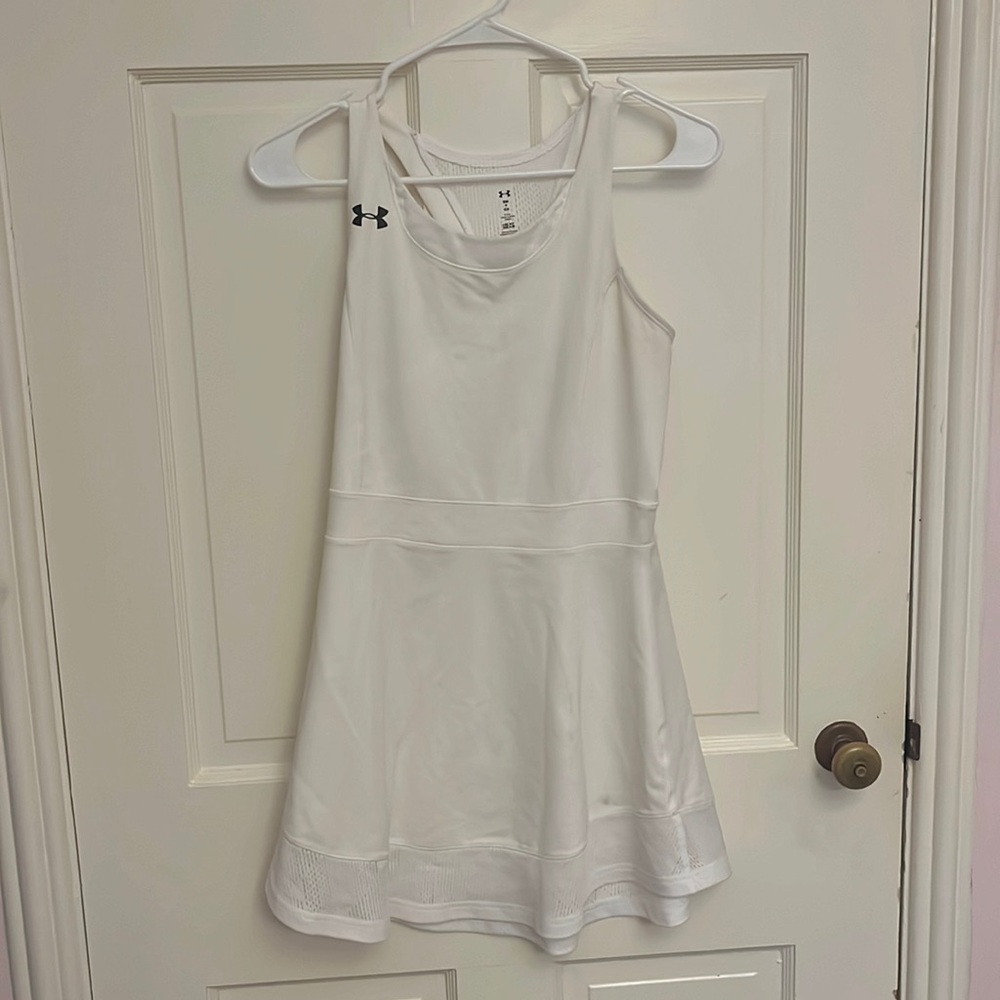Under armor white tennis dress size small